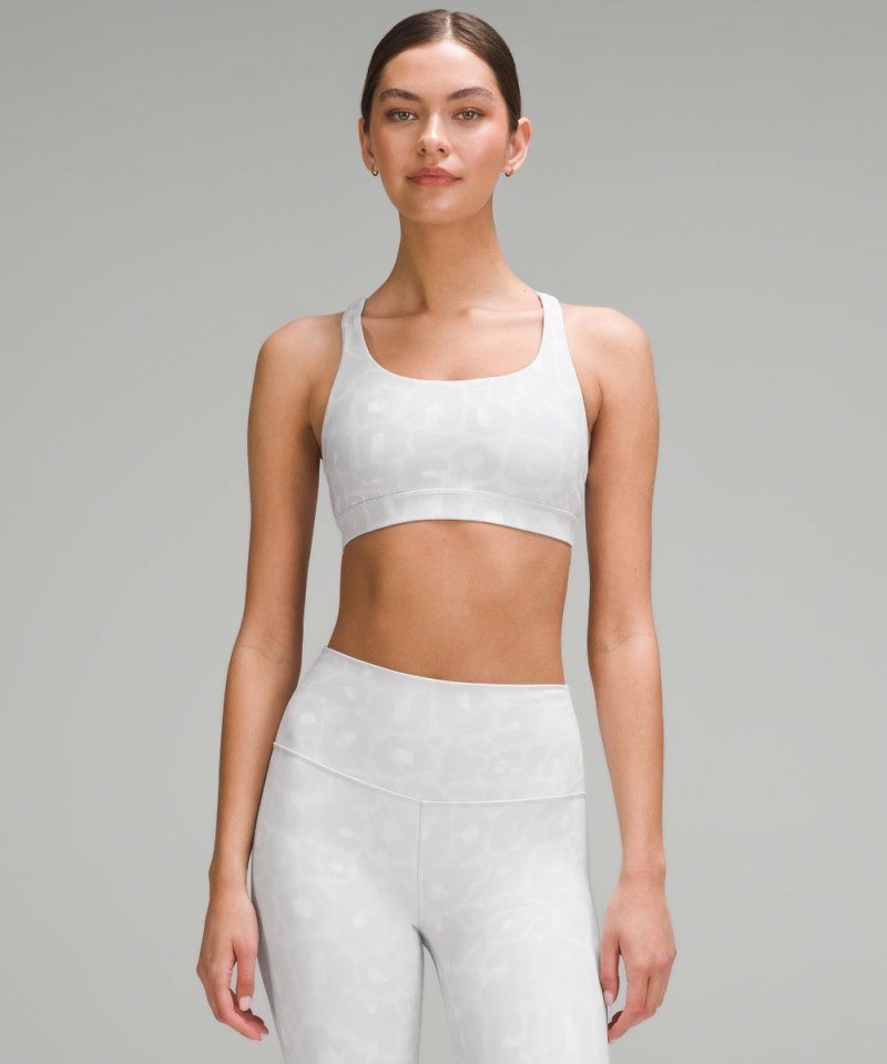 Lululemon lululemon Energy Bra *Medium Support, B–D Cups Spray Leopard Grey Multi Online Outlet Sale