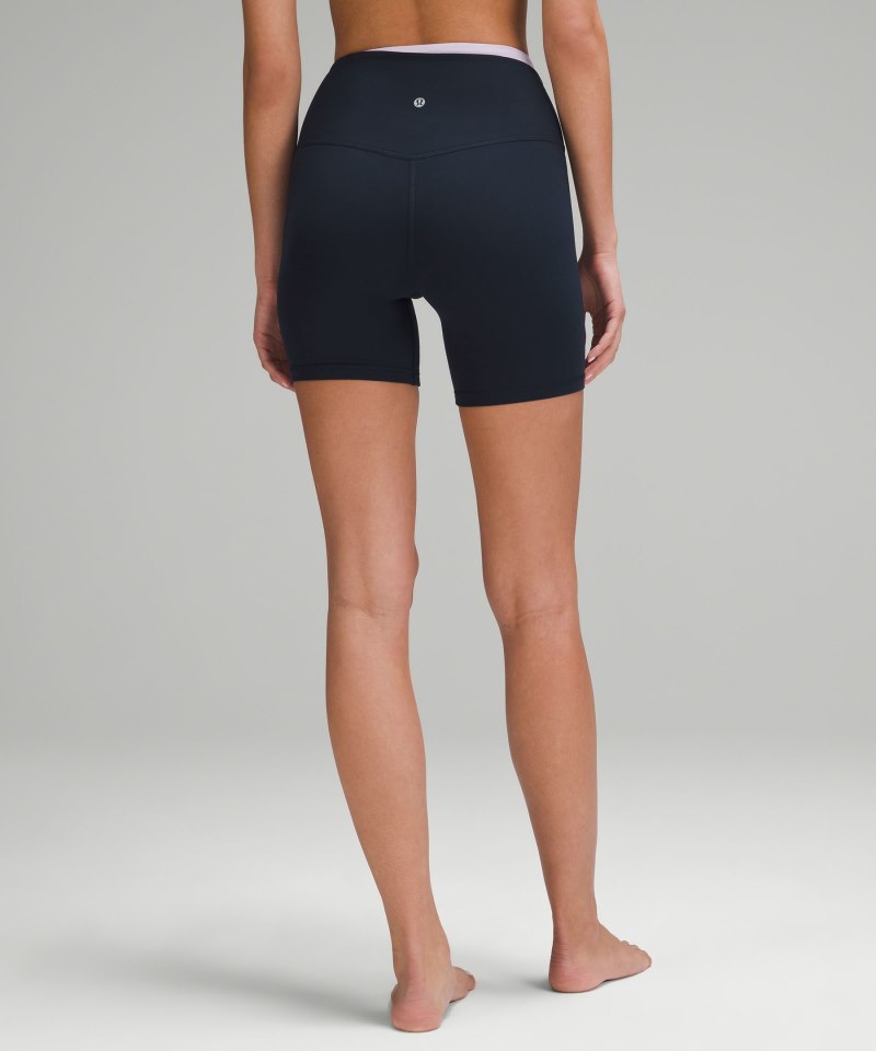Lululemon lululemon Align™ High-Rise Short 6" *Colour Block True Navy / Lilac Ether Online Outlet Sale