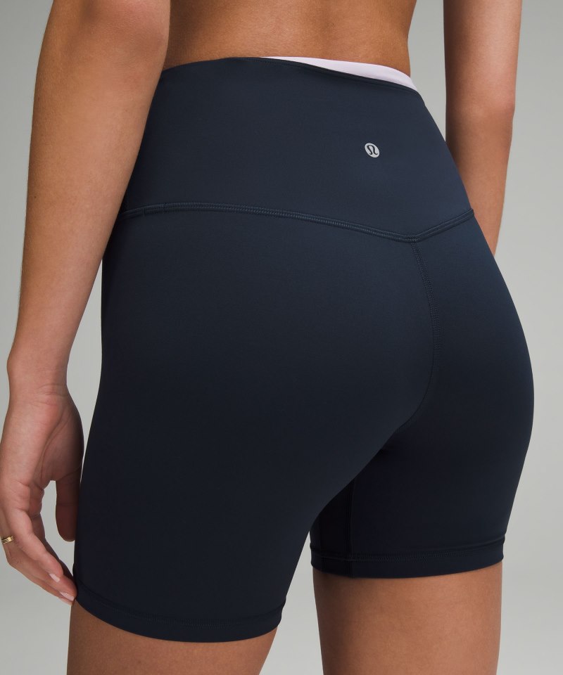 Lululemon lululemon Align™ High-Rise Short 6" *Colour Block True Navy / Lilac Ether Online Outlet Sale