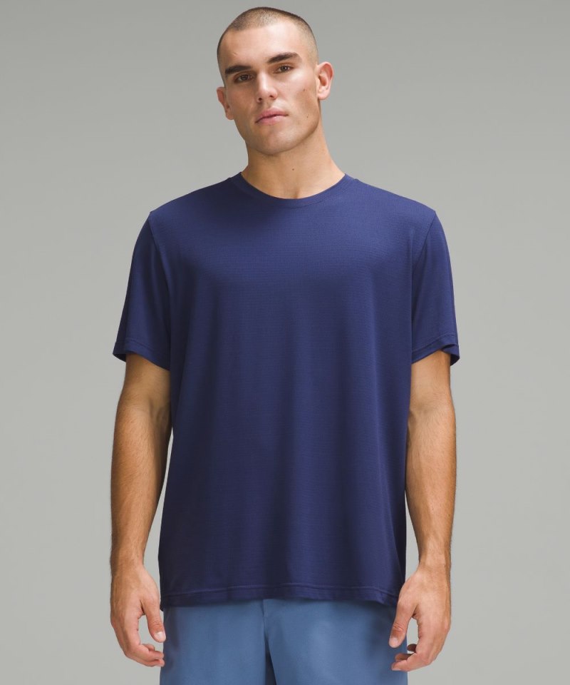 Lululemon License to Train Relaxed Short-Sleeve Shirt Night Sea Online Outlet Sale