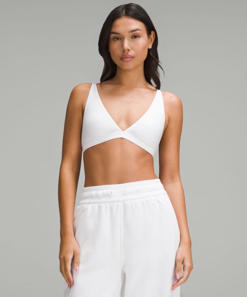 Lululemon Wundermost Ultra-Soft Nulu Triangle Bralette A–D Cups White Online Outlet Sale