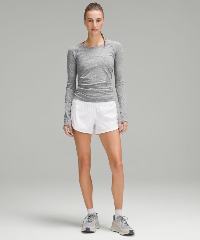 Lululemon Swiftly Tech Long-Sleeve Shirt 2.0 *Hip Length Slate / White Online Outlet Sale