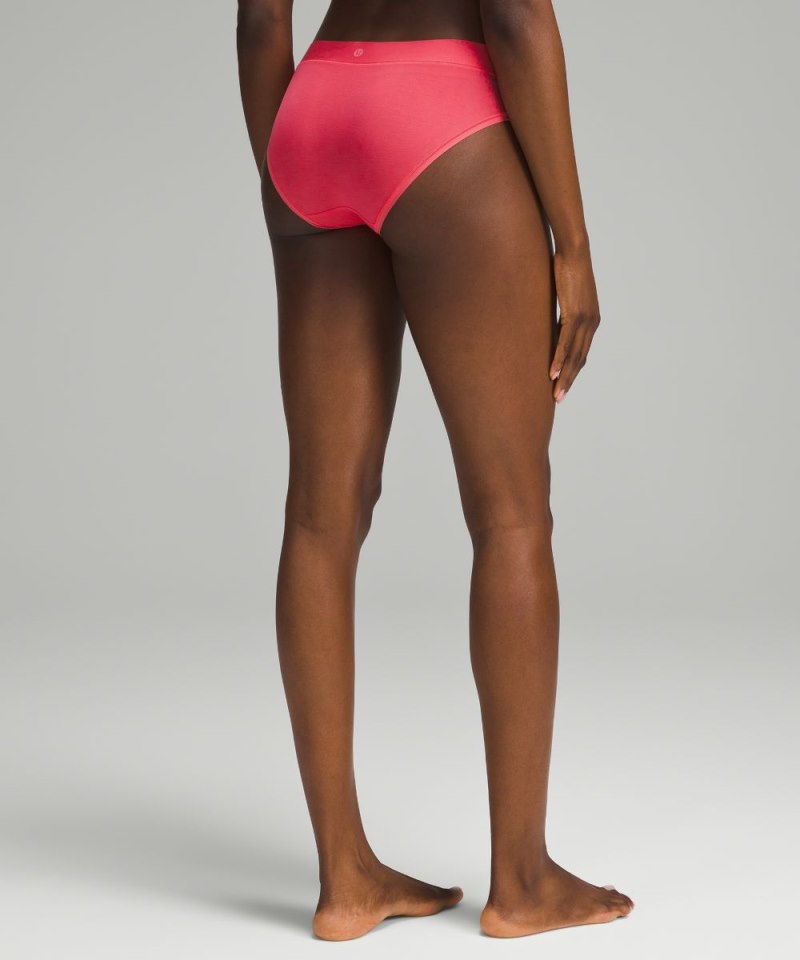 Lululemon UnderEase Mid-Rise Bikini Underwear *3 Pack Oasis Blue / Strawberry Milkshake / Glaze Pink Online Outlet Sale