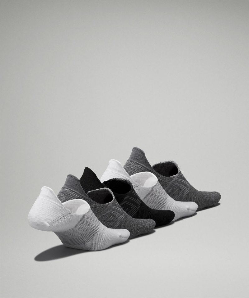 Lululemon Women's Power Stride No-Show Socks with Active Grip *5 Pack White / Heather Grey / Black Online Outlet Sale