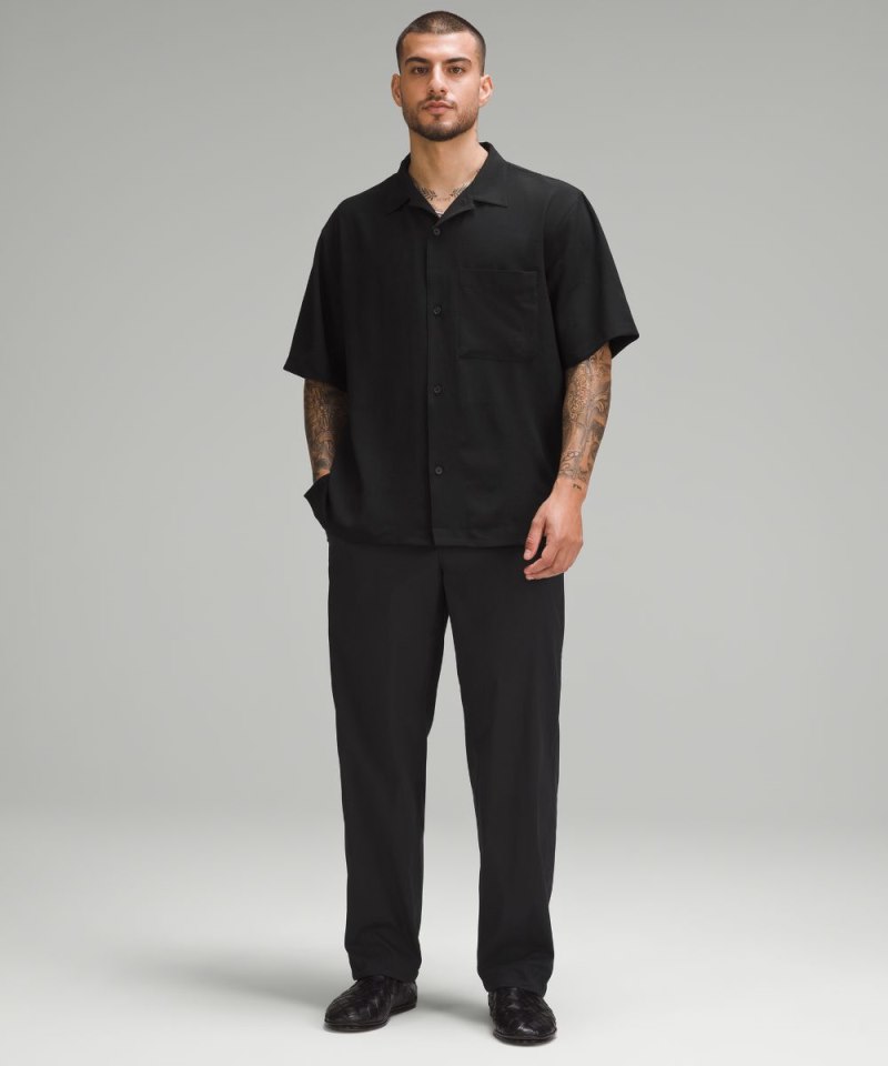 Lululemon Lightweight Camp Collar Button-Up Shirt Black Online Outlet Sale