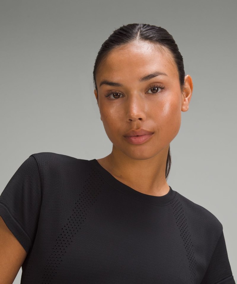 Lululemon Train to Be Short-Sleeve Shirt Black / Black (not available) Online Outlet Sale