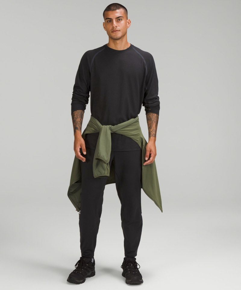 Lululemon Rulu Fleece Base Layer Hiking Pant Black Online Outlet Sale