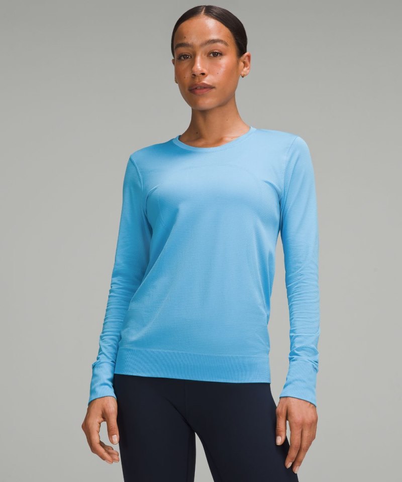 Lululemon Swiftly Relaxed Long-Sleeve Shirt Kayak Blue Light / Kayak Blue Light Online Outlet Sale