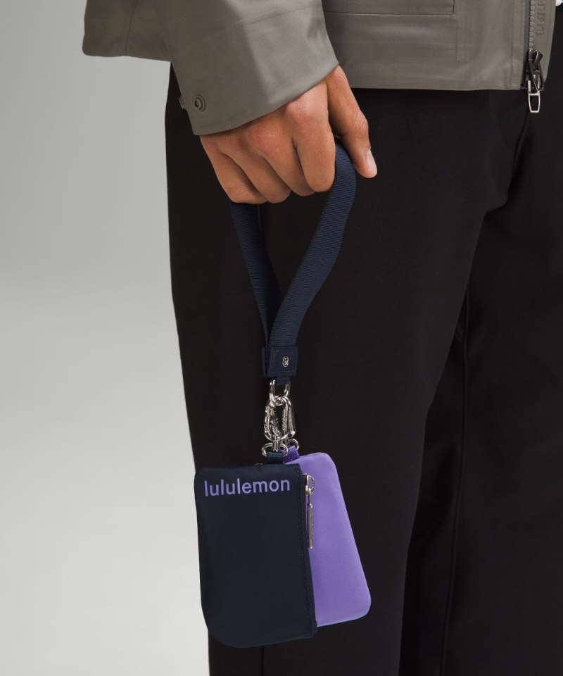 Lululemon Dual Pouch Wristlet True Navy / Dark Lavender Online Outlet Sale