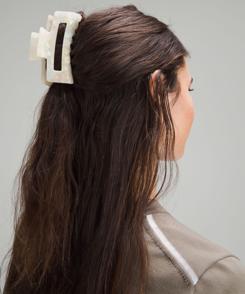 Lululemon Extra Large Claw Hair Clip White Opal / Silverstone Online Outlet Sale