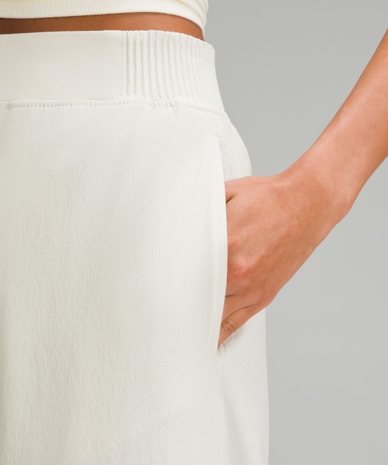 Lululemon Stretch Woven High-Rise Wide-Leg Cropped Pant Bone Online Outlet Sale