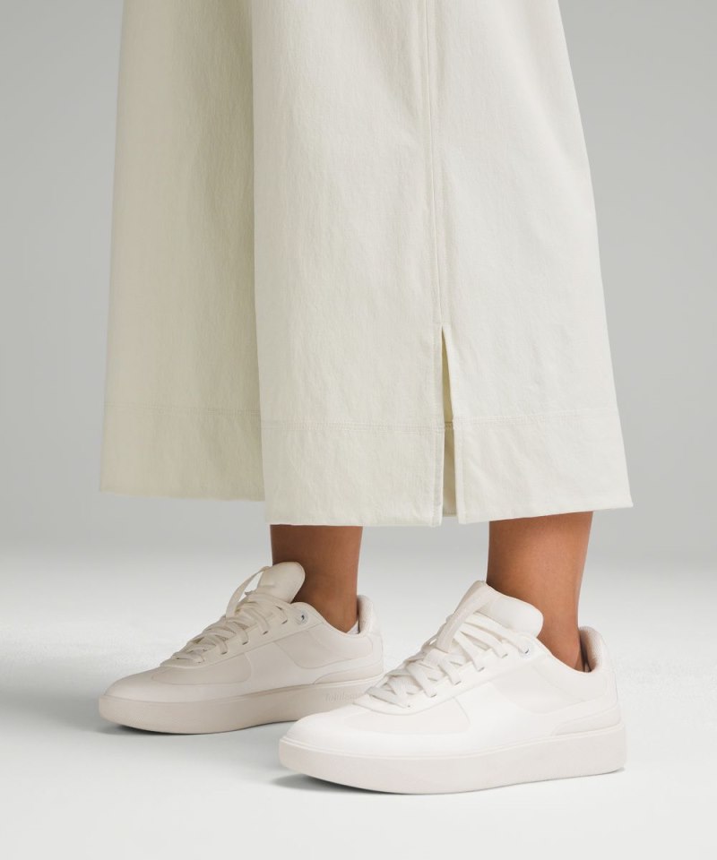 Lululemon Stretch Woven High-Rise Wide-Leg Cropped Pant Bone Online Outlet Sale