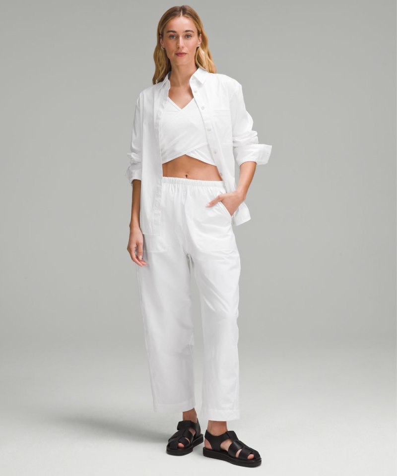 Lululemon Lightweight Mid-Rise Barrel-Leg Cropped Pant White Online Outlet Sale