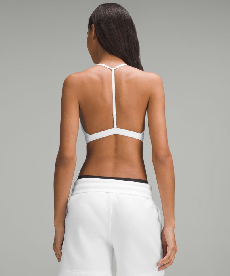 Lululemon Wundermost Ultra-Soft Nulu T-Strap Triangle Bralette *A / B Cup White Online Outlet Sale