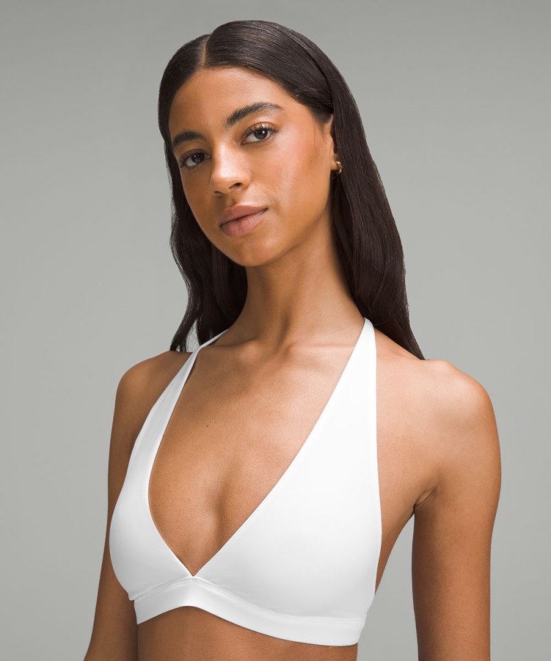 Lululemon Wundermost Ultra-Soft Nulu T-Strap Triangle Bralette *A / B Cup White Online Outlet Sale