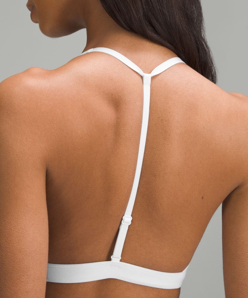 Lululemon Wundermost Ultra-Soft Nulu T-Strap Triangle Bralette *A / B Cup White Online Outlet Sale