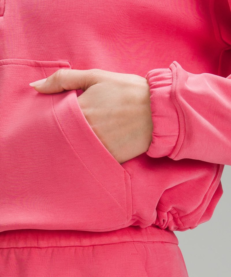 Lululemon Brushed Softstreme Half Zip Glaze Pink Online Outlet Sale