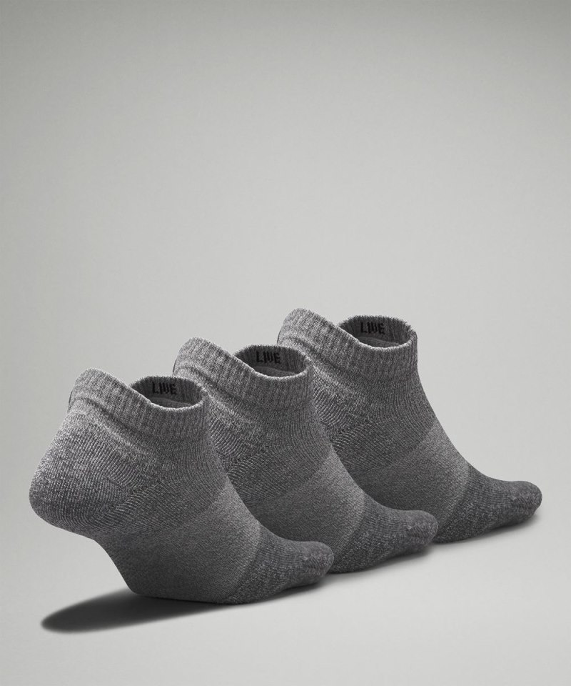 Lululemon Women's Daily Stride Comfort Low-Ankle Socks *3 Pack Heather Grey Online Outlet Sale