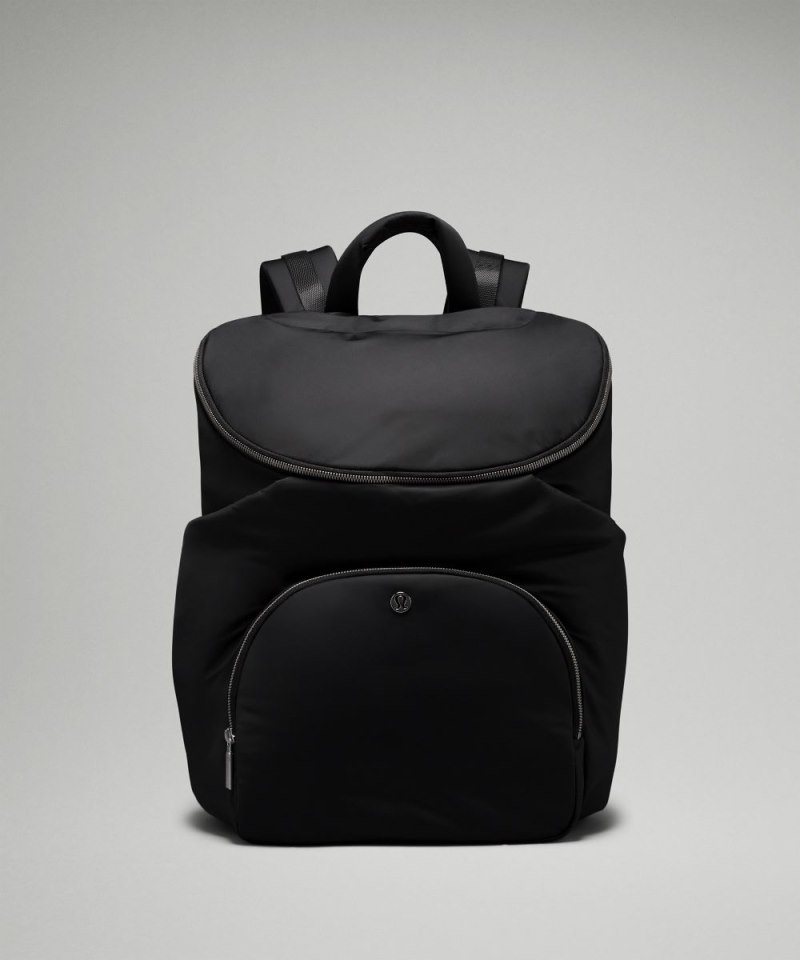 Lululemon New Parent Backpack 17L Black / Silver Drop Online Outlet Sale