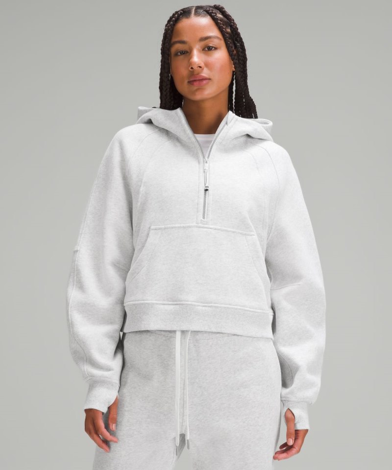Lululemon Scuba Oversized Half-Zip Hoodie Heathered Core Ultra Light Grey Online Outlet Sale