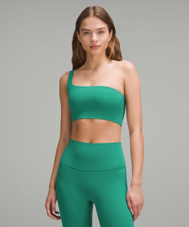 Lululemon Bend This One-Shoulder Bra *Light Support, A-C Cups Cascadia Green Online Outlet Sale
