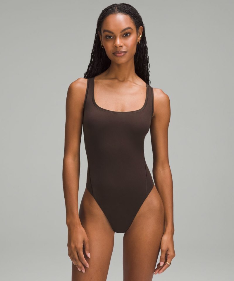 Lululemon Wundermost Ultra-Soft Nulu Square-Neck Sleeveless Bodysuit French Press Online Outlet Sale