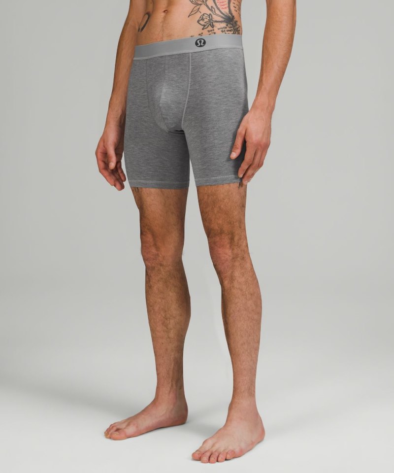 Lululemon Always In Motion Long Boxer 7" 3 Pack Black / Heathered Core Medium Grey / True Navy Online Outlet Sale
