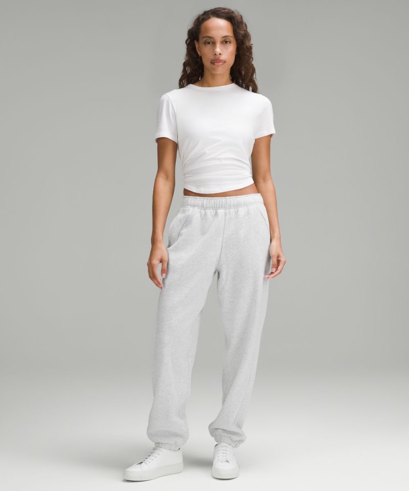 Lululemon Scuba Mid-Rise Oversized Jogger *Short Heathered Core Ultra Light Grey Online Outlet Sale