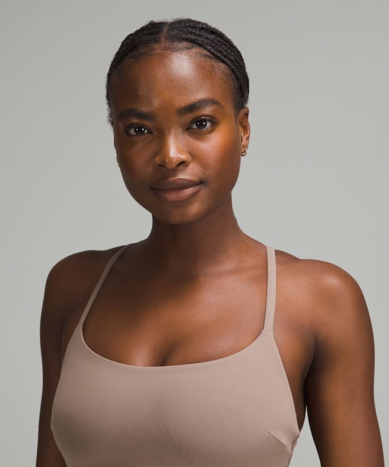 Lululemon Wunder Train Strappy Racer Bra *Light Support, C / D Cup Taupetastic Online Outlet Sale