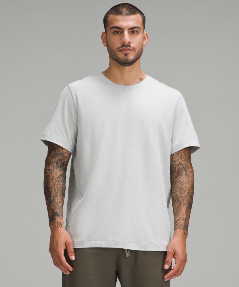 Lululemon Soft Jersey Short-Sleeve Shirt Heathered Vapor / Heathered Silver Drop Online Outlet Sale