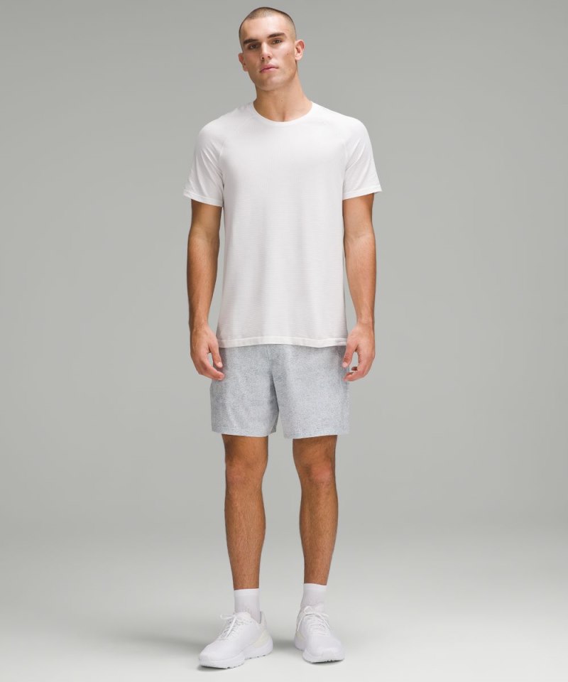 Lululemon Pace Breaker Linerless Short 7" Infuse Texture Alpine White Multi Online Outlet Sale