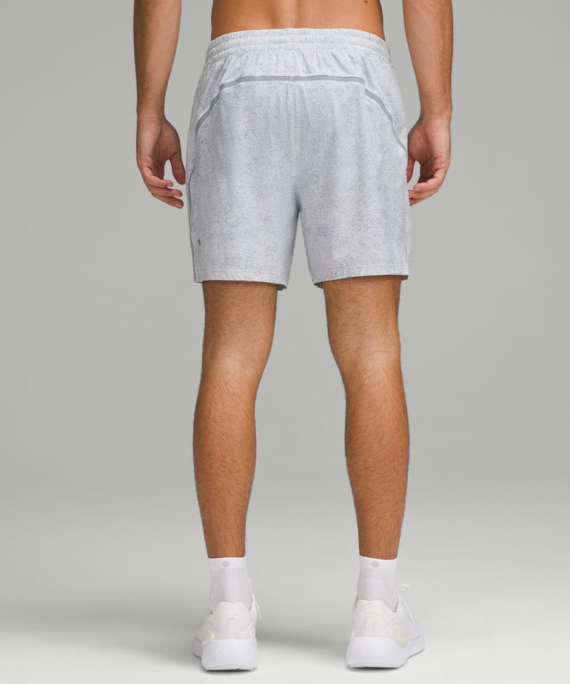Lululemon Pace Breaker Linerless Short 7" Infuse Texture Alpine White Multi Online Outlet Sale