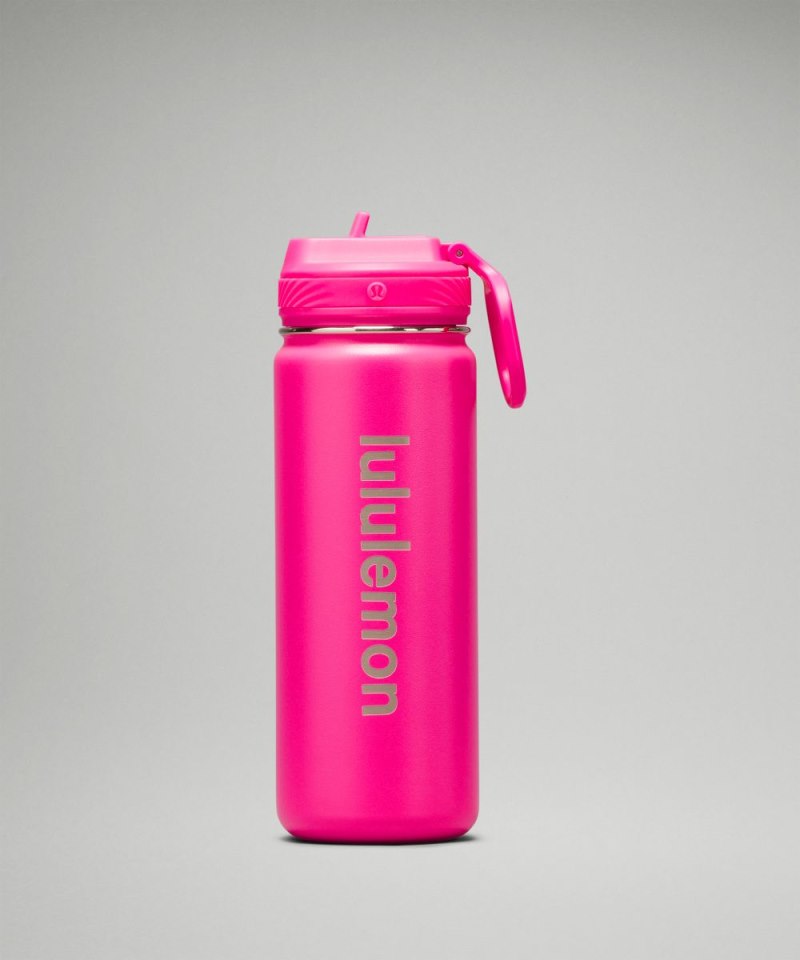 Lululemon Back to Life Sport Bottle 18oz *Straw Lid Sonic Pink Online Outlet Sale