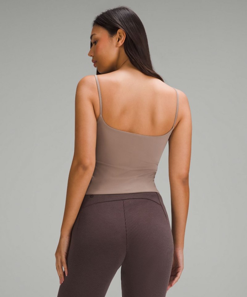 Lululemon Wundermost Ultra-Soft Nulu Spaghetti-Strap Cami Tank Top Taupetastic Online Outlet Sale