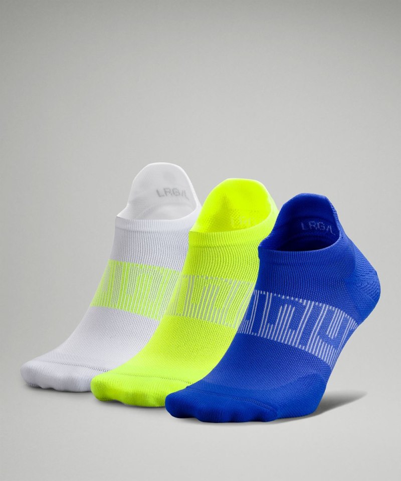 Lululemon Men's Power Stride Tab Socks *3 Pack Blazer Blue / Absinthe / Highlight Yellow Online Outlet Sale