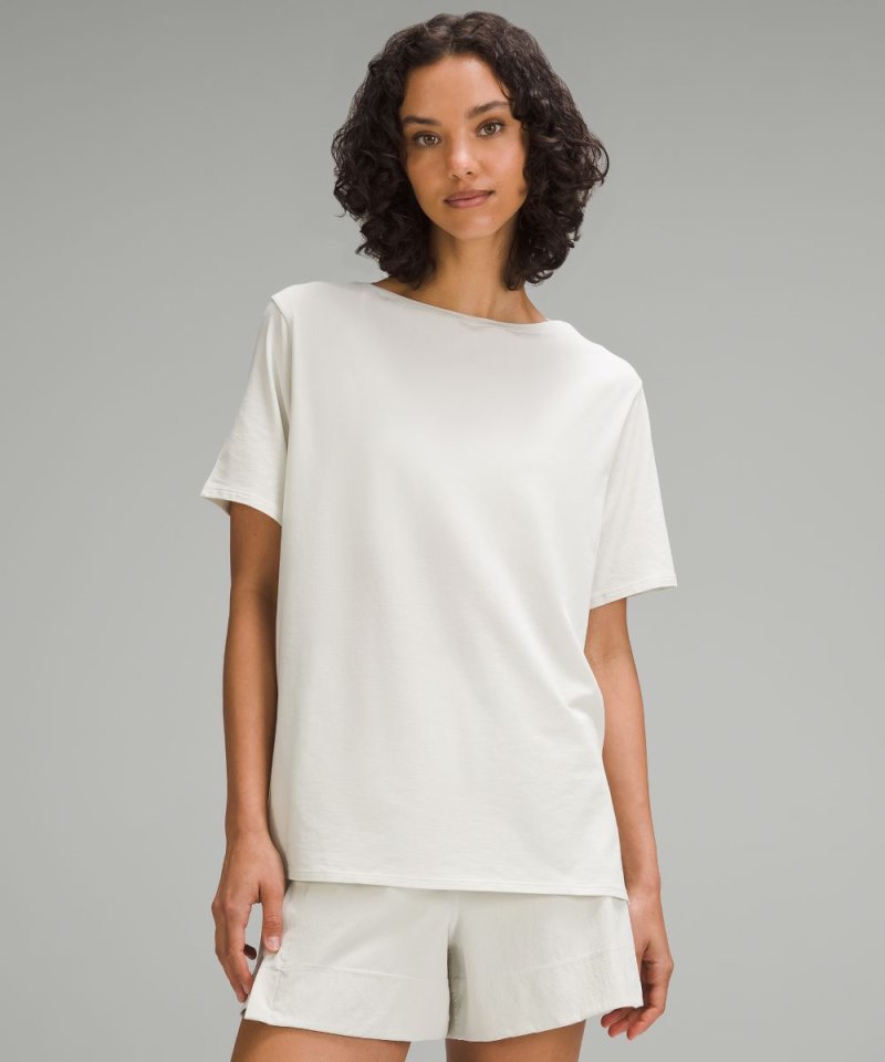 Lululemon Relaxed-Fit Boatneck T-Shirt Bone Online Outlet Sale