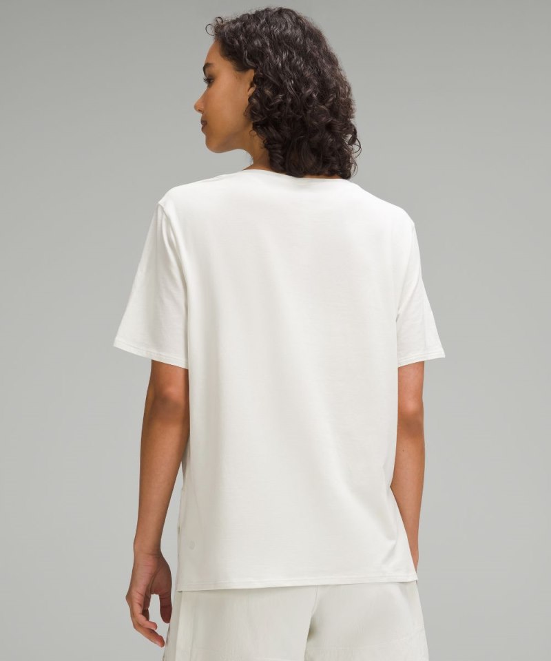 Lululemon Relaxed-Fit Boatneck T-Shirt Bone Online Outlet Sale