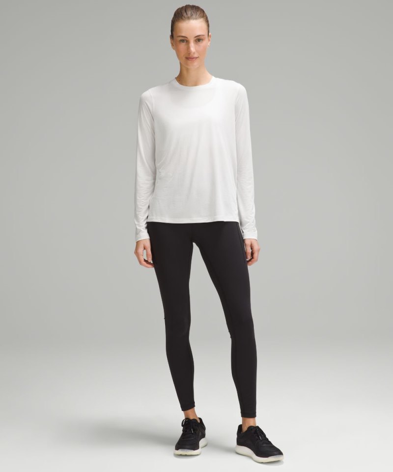 Lululemon Ultralight Hip-Length Long-Sleeve Shirt Light Vapor Online Outlet Sale
