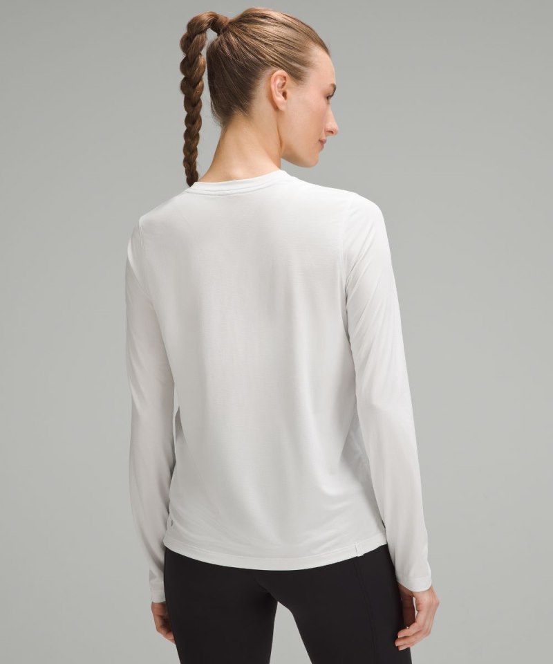 Lululemon Ultralight Hip-Length Long-Sleeve Shirt Light Vapor Online Outlet Sale