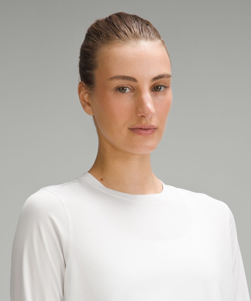 Lululemon Ultralight Hip-Length Long-Sleeve Shirt Light Vapor Online Outlet Sale