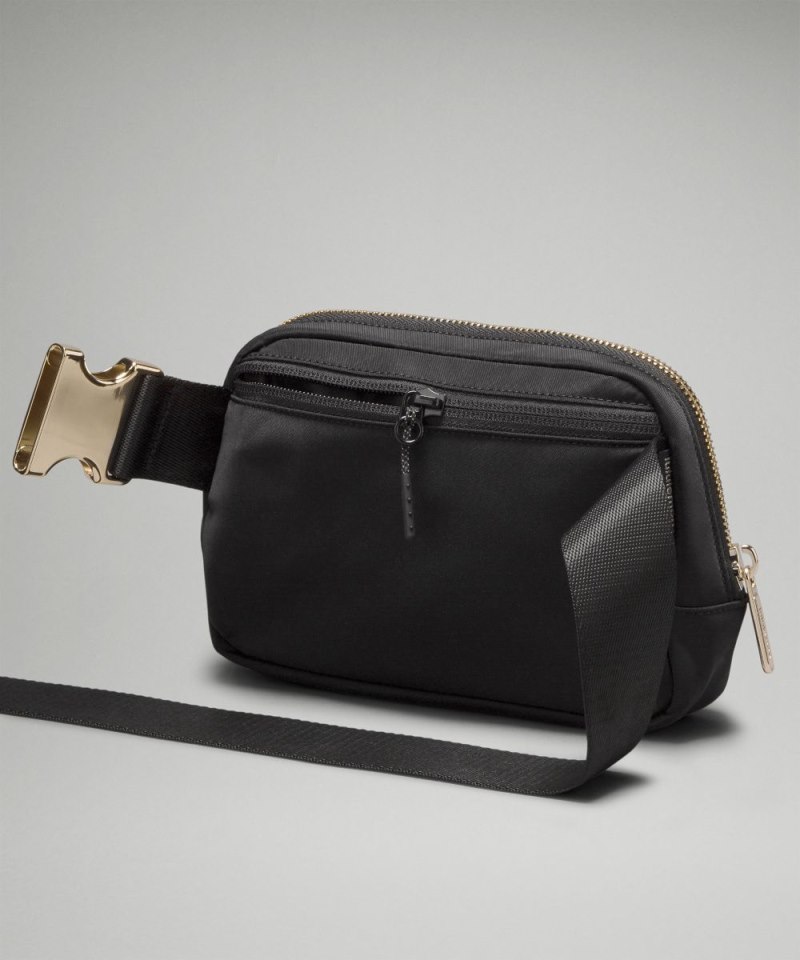 Lululemon Everywhere Belt Bag 1L *Metal Hardware Black / Gold Online Outlet Sale