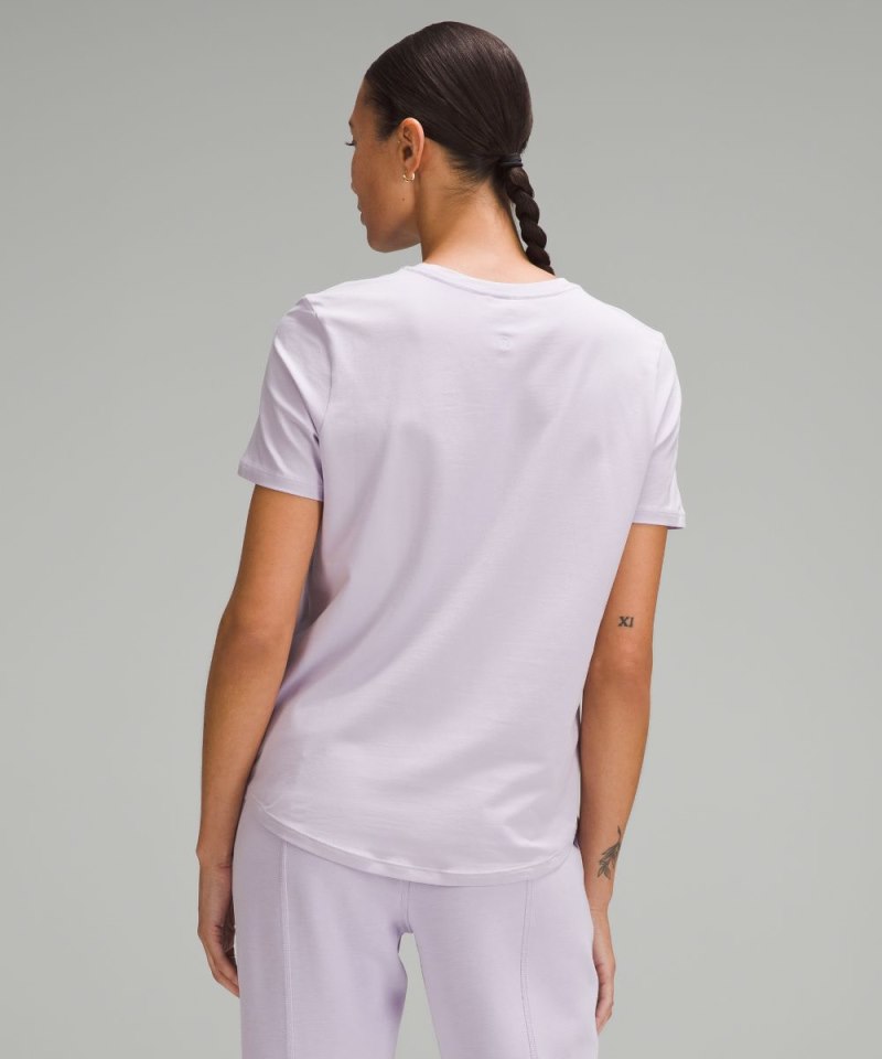 Lululemon Love Curved-Hem Crewneck T-Shirt Lilac Ether Online Outlet Sale