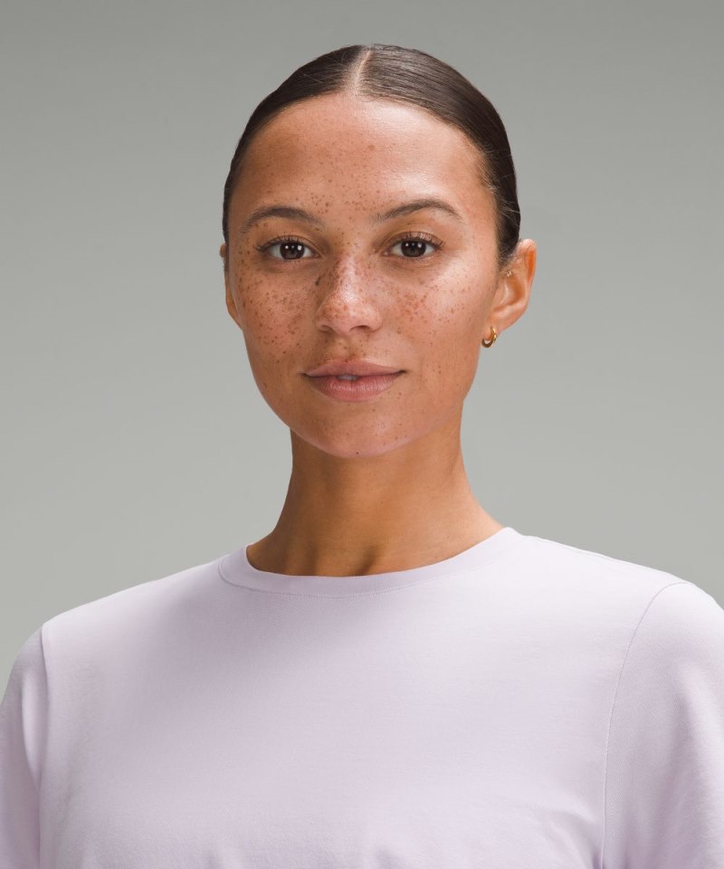 Lululemon Love Curved-Hem Crewneck T-Shirt Lilac Ether Online Outlet Sale