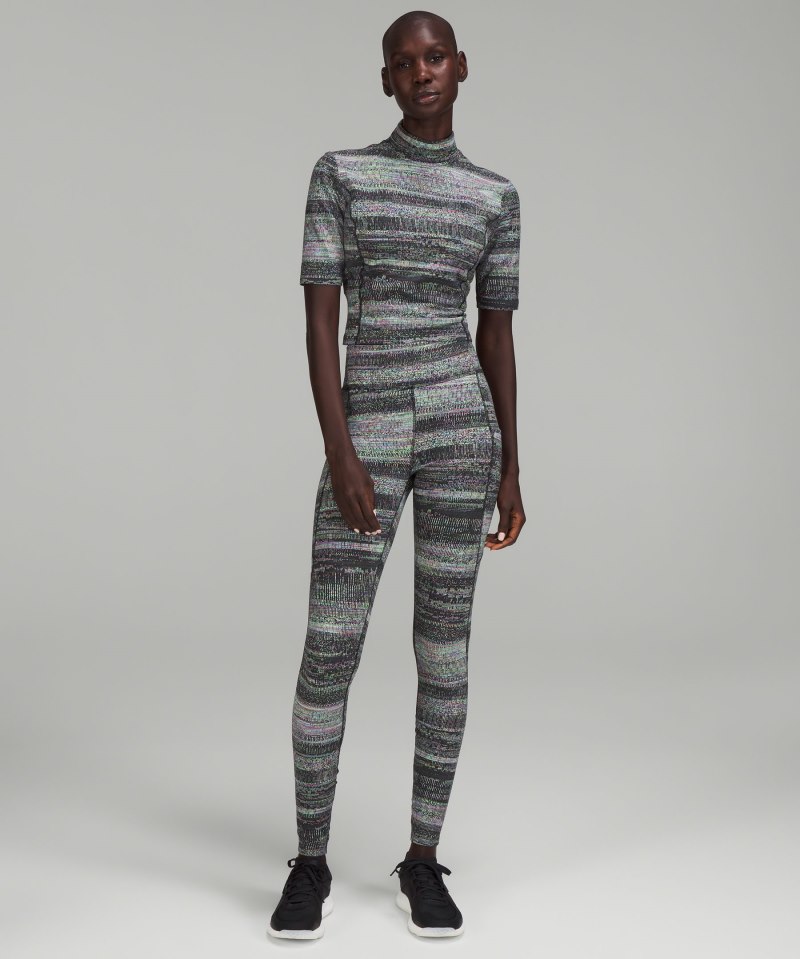Lululemon lululemon lab Jacquard Mock Neck T-Shirt Future Noise Jacquard Online Outlet Sale