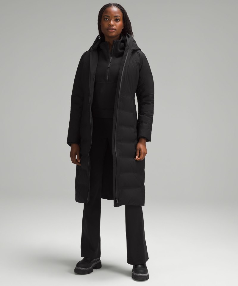 Lululemon StretchSeal Sleet Street Long Jacket Black Online Outlet Sale