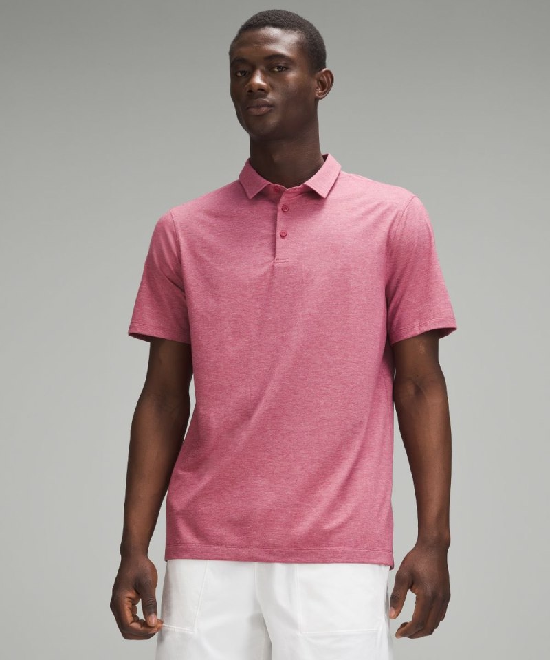 Lululemon Evolution Short-Sleeve Polo Shirt Heathered Washed Mauve Online Outlet Sale