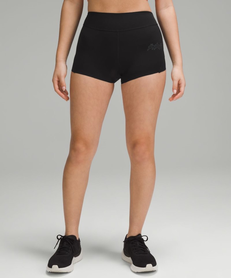Lululemon Nulux Tight-Fit High-Rise Track Short 2.5" Black Online Outlet Sale