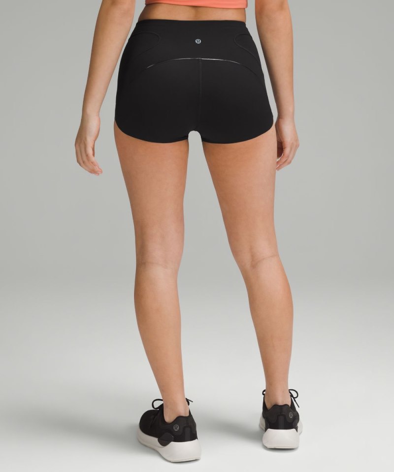 Lululemon Nulux Tight-Fit High-Rise Track Short 2.5" Black Online Outlet Sale