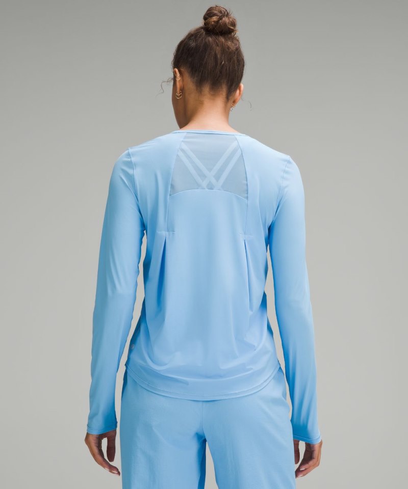 Lululemon Sculpt Long-Sleeve Shirt Aero Blue Online Outlet Sale