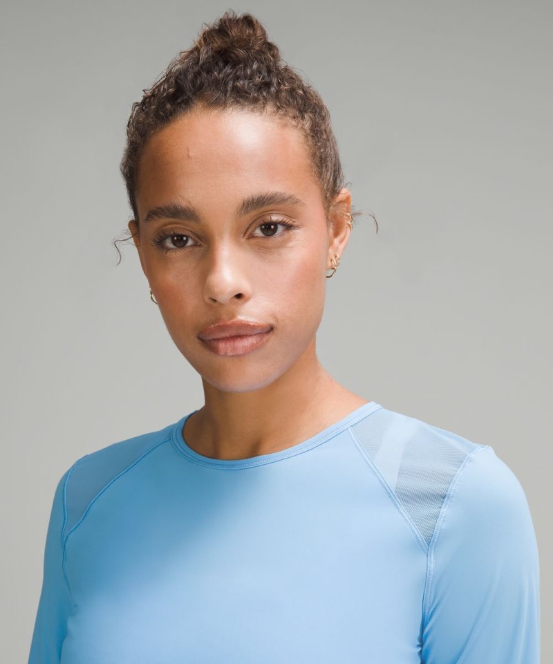 Lululemon Sculpt Long-Sleeve Shirt Aero Blue Online Outlet Sale